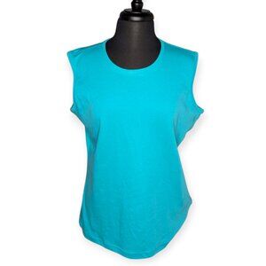 Blair Teal Sleeveless Knit Top Women's Size Large